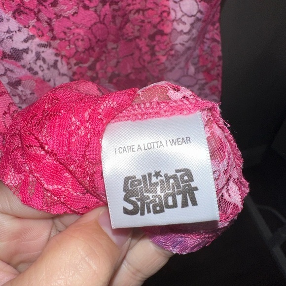 Collina Strada Sequin Cardio Lace Shrunken T-Shirt Multiple Sizes - Picture 8 of 8